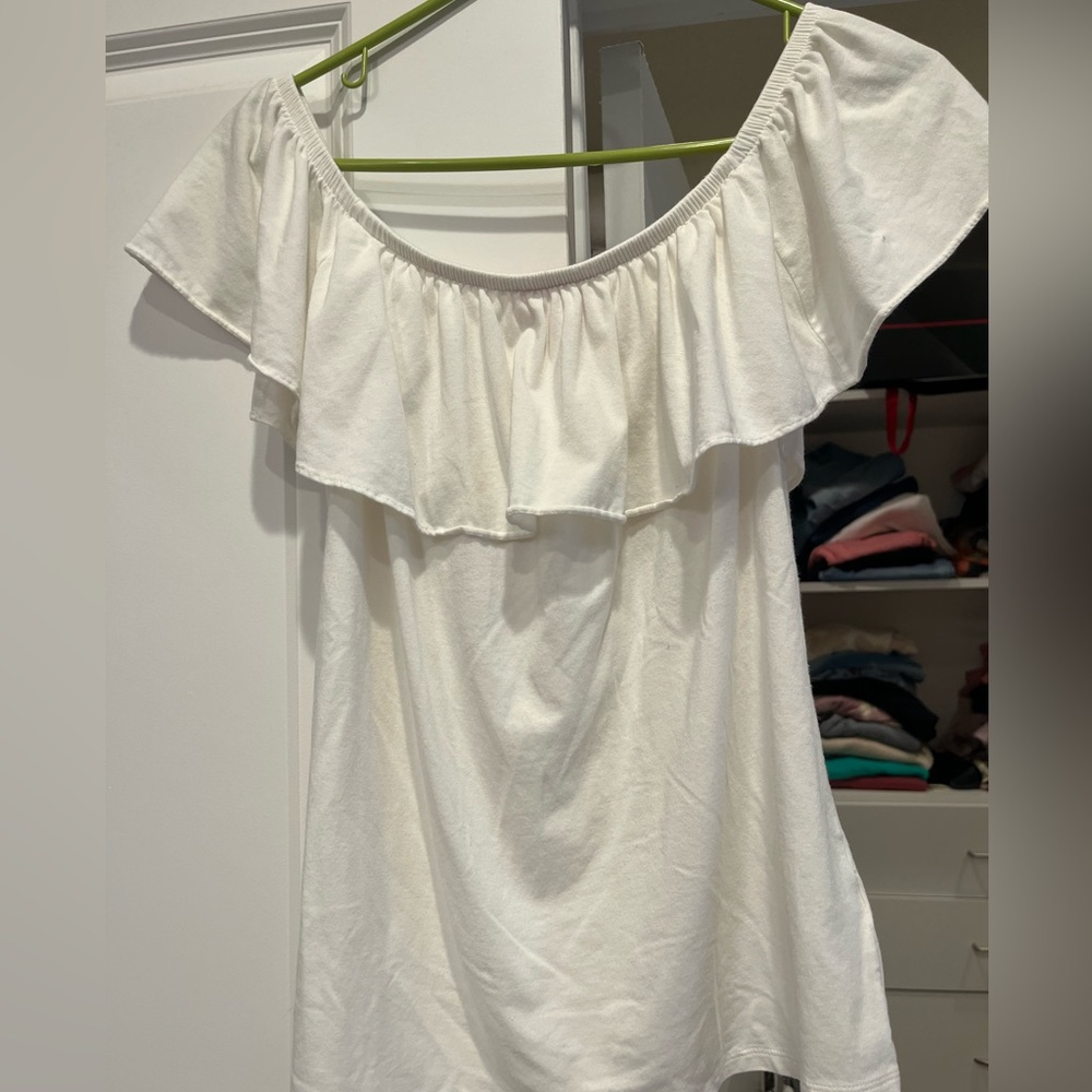 Lilly Pulitzer euc size medium white ruffle tank